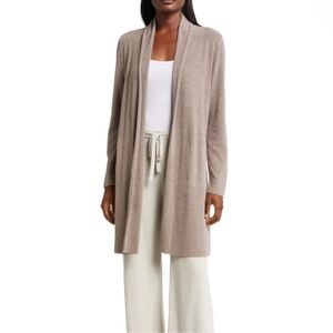 NWT Barefoot Dreams Cardigan in Nickel. Size M.